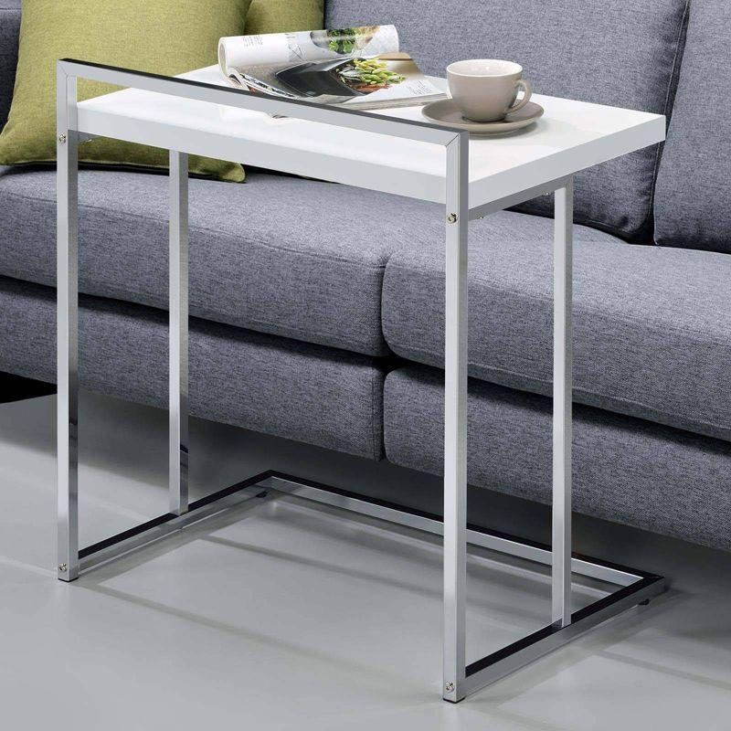 Coaster Dani Modern Rectangular Wood Side Table with Metal Base