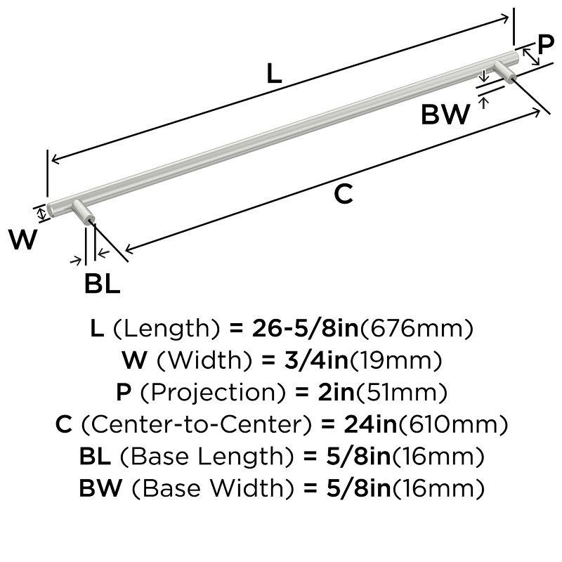 Bar Pulls 24" Center to Center Appliance Pull