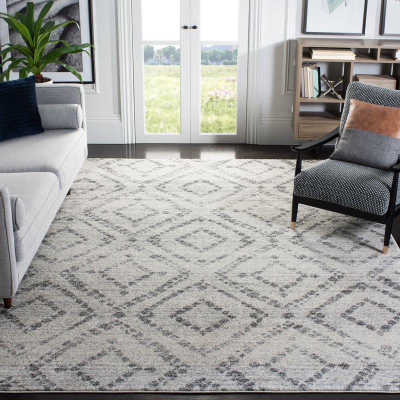Adirondack ADR131 Machine Made Indoor Area Rug - Light Grey/Grey - 8'x8' - Safavieh