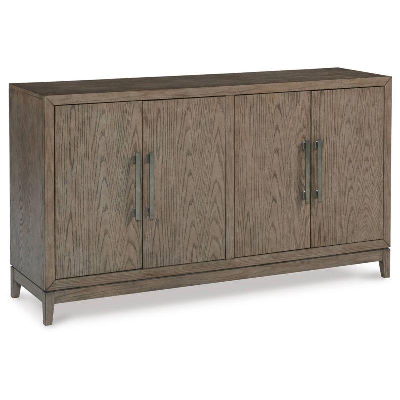 Chrestner Dining Server Black/Gray - Signature Design by Ashley: Contemporary Storage, 4-Door Sideboard