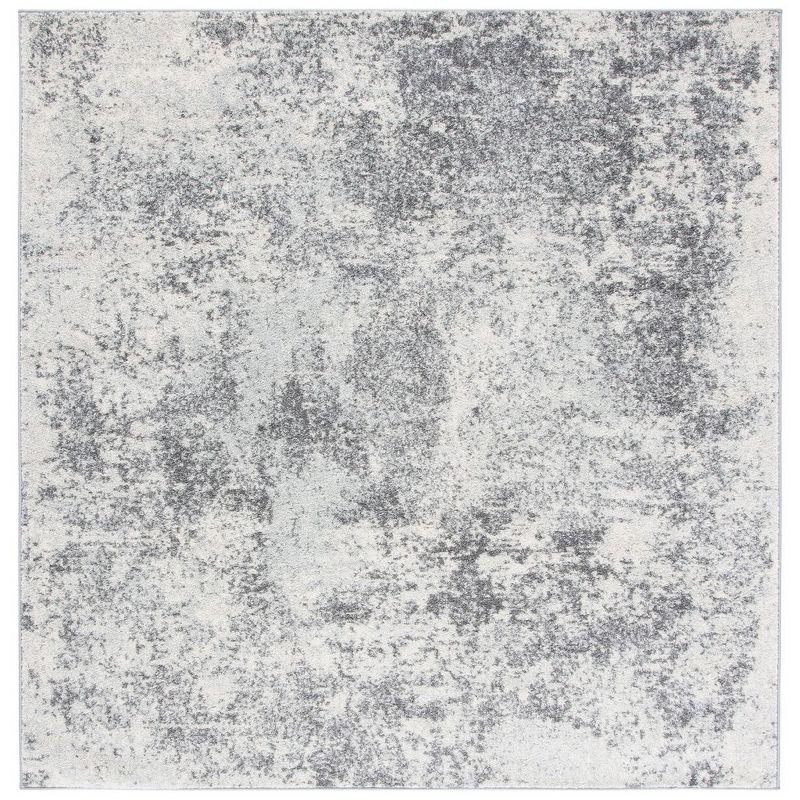 Tulum TUL209 Power Loomed Indoor Area Rug - Ivory/Grey - 5'x5' - Safavieh