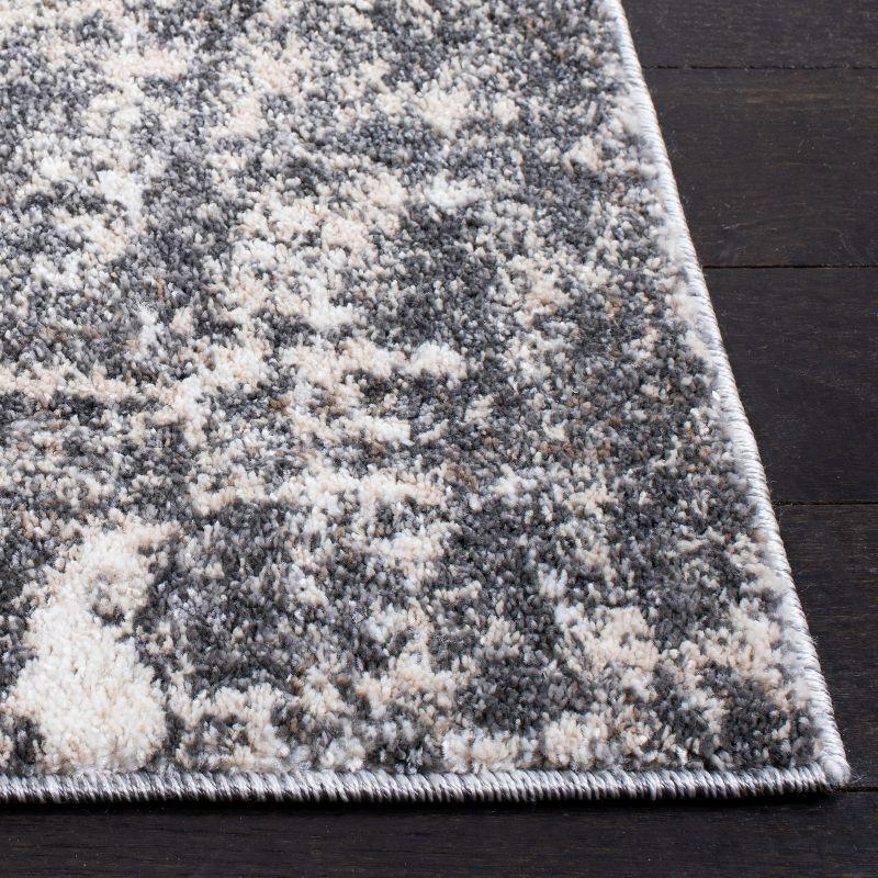 Aston ASN705 Power Loomed Indoor Accent Rug - Grey/Ivory - 4'x6' - Safavieh