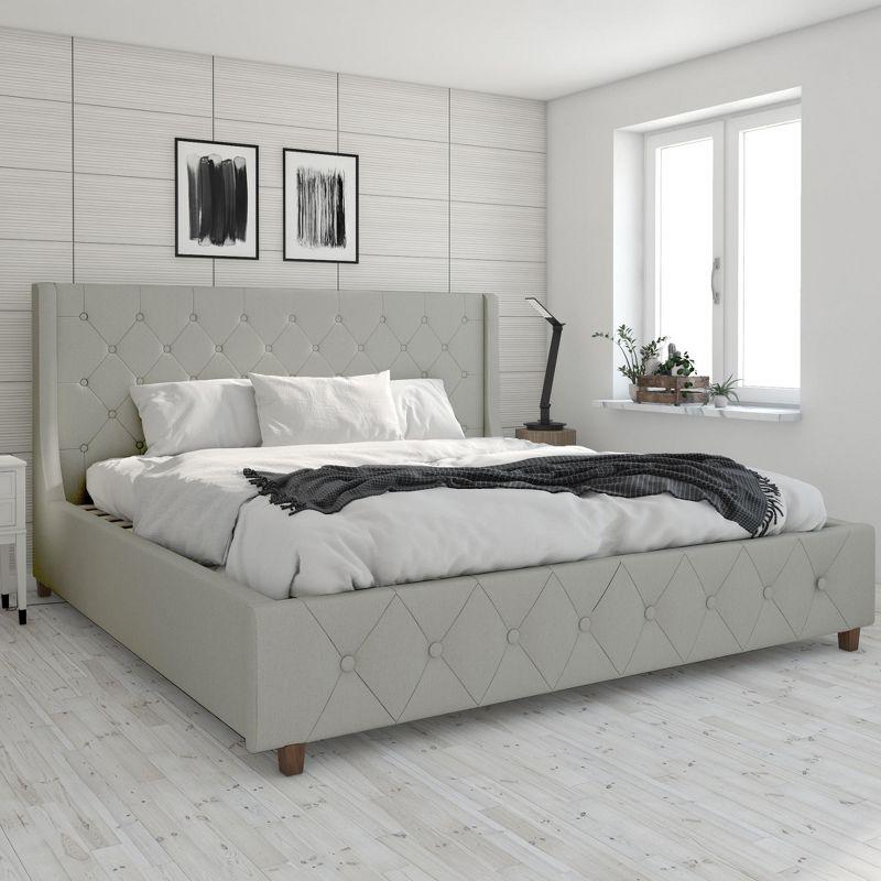 CosmoLiving by Cosmopolitan Mercer Tufted Upholstered Platform Bed