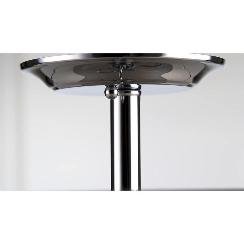 Elegant 18" Chrome Drum Semi-Flush Mount with LED Lighting