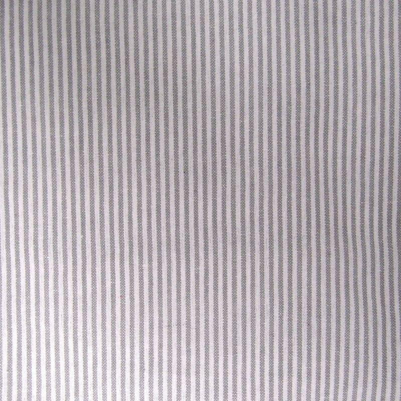Tucker Ticking Stripe Button Tab Top Window Kitchen Tier Set of 2 - 30" x 24" - Gray - Elrene Home Fashions