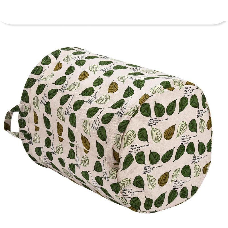 Bins & Things Large Storage Toy Box Bin - Light Green Leaf Pattern