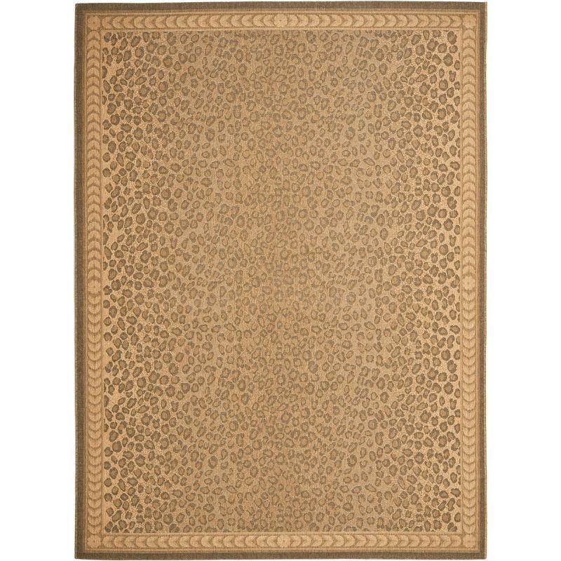 Courtyard CY6100 Power Loomed Rectangle Indoor/Outdoor Area Rug - Natural/Gold - 5' 3" X 7' 7" - Safavieh.