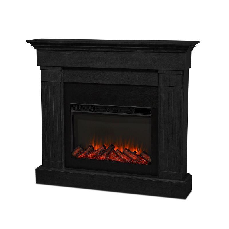 Crawford 48" Slim Electric Fireplace in Black by Real Flame