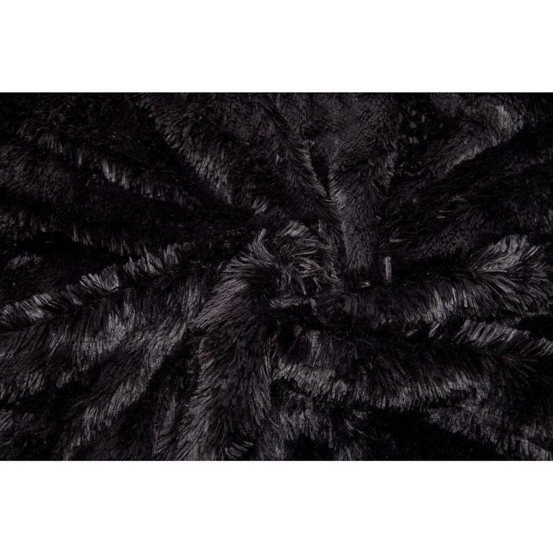 Chanasya Solid Faux Long Fur Fuzzy Throw Blanket