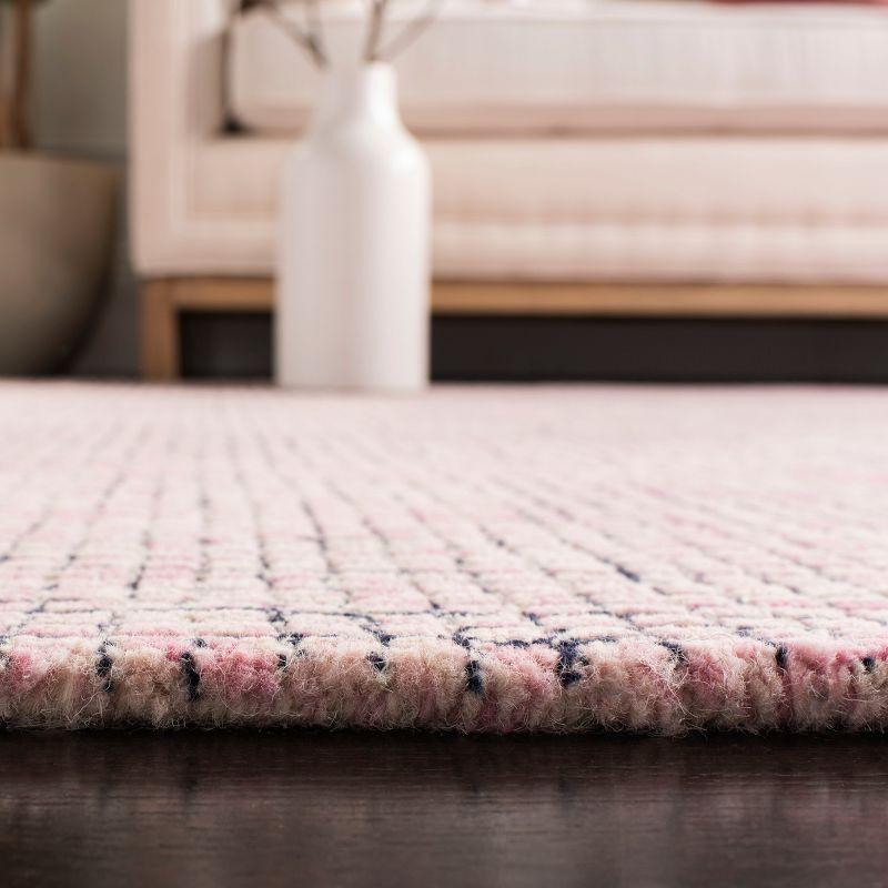 Abstract ABT473 Hand Tufted Area Rug - Ivory/Pink - 5' X 8' - Safavieh.