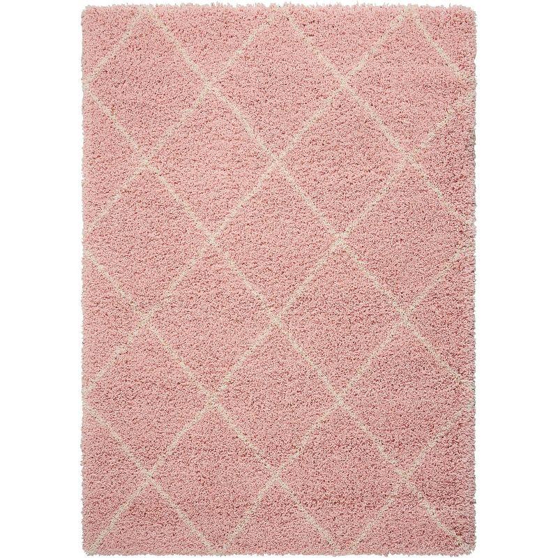 Blush Diamond Shag 8' x 10' Synthetic Fur Area Rug