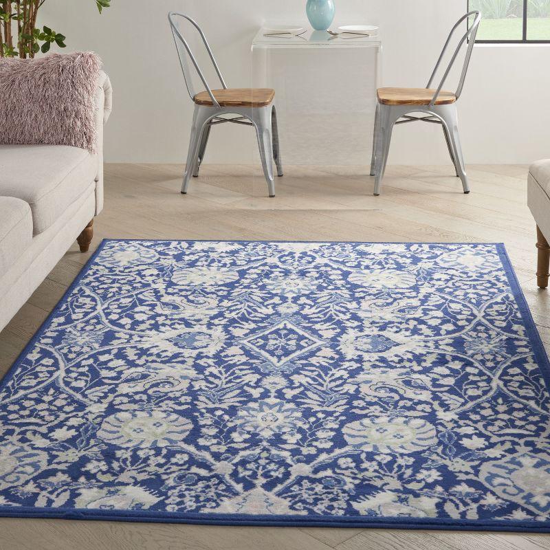 Bohemian Bliss Multicolor Floral 6' x 9' Flat Woven Area Rug