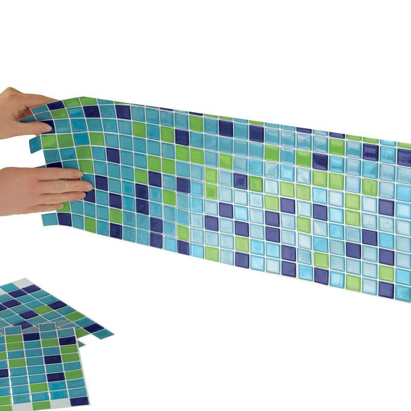 Mosaic 10'' W x 10'' L Gel Peel and Stick Mosaic Tile