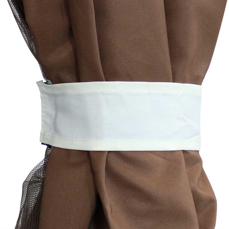 Sunnydaze Outdoor Rectangle Soft Top Patio Gazebo with Screens and Privacy Walls - 10' x 10' - Brown