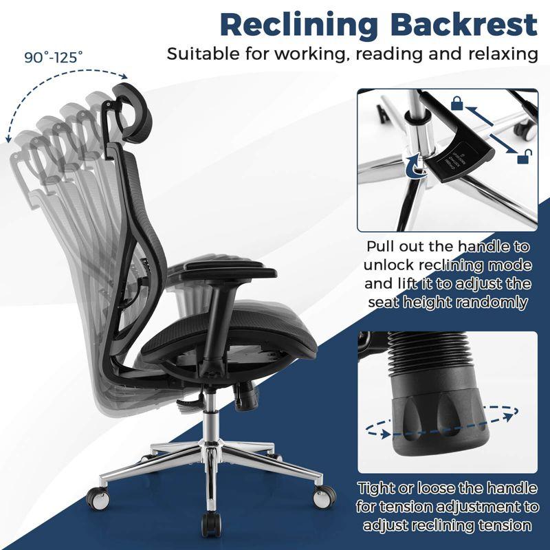 Costway Ergonomic Office Chair High-Back Mesh Chair w/Adjustable Lumbar Support