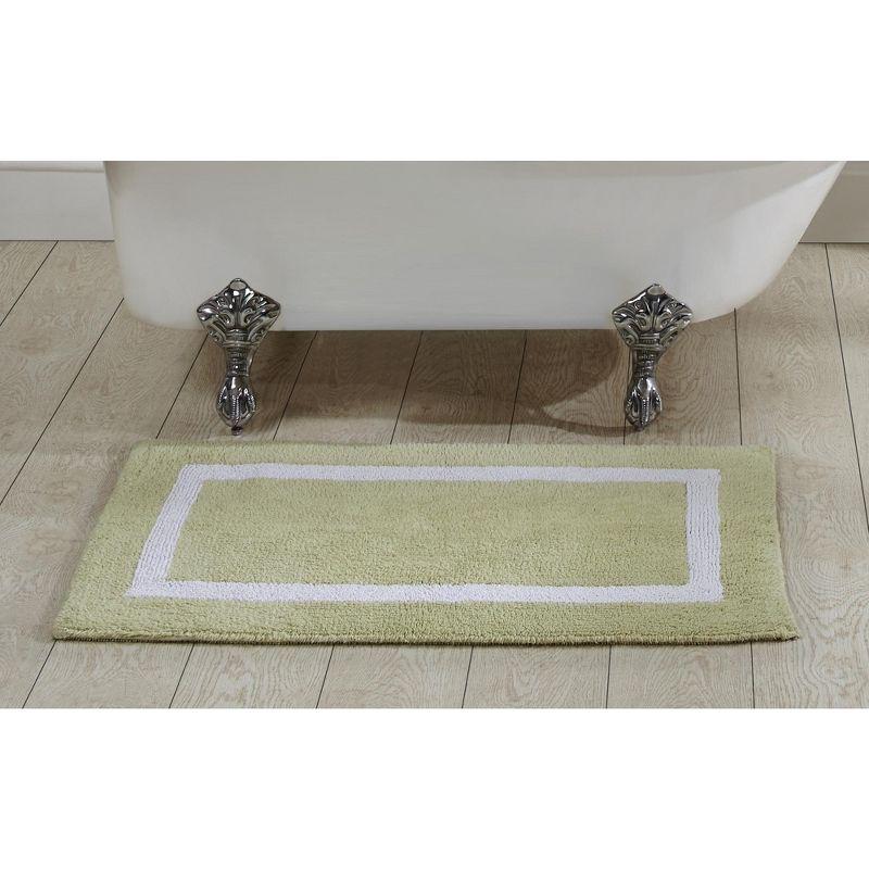 Widman 100% Cotton Bath Mats Reversible Super Absorbent Soft Bathroom Rug