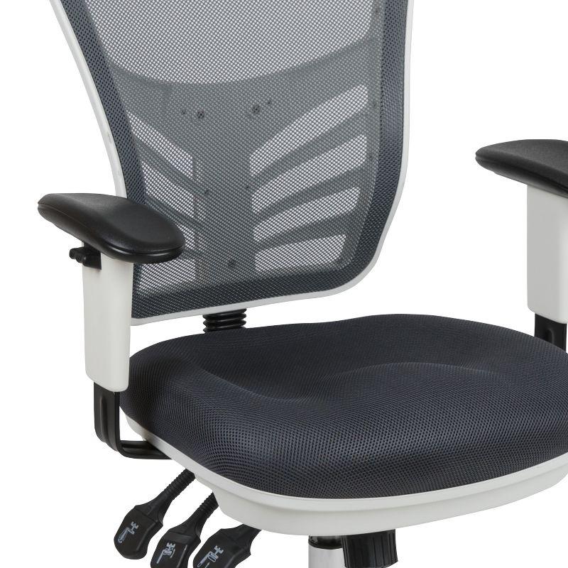 Flash Furniture Mid-Back Mesh Multifunction Executive Swivel Ergonomic Office Chair with Adjustable Arms