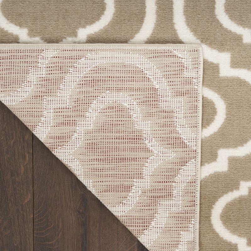 Nourison Jubilant Moroccan Trellis Indoor Area Rug Taupe 7'10"x9'10"
