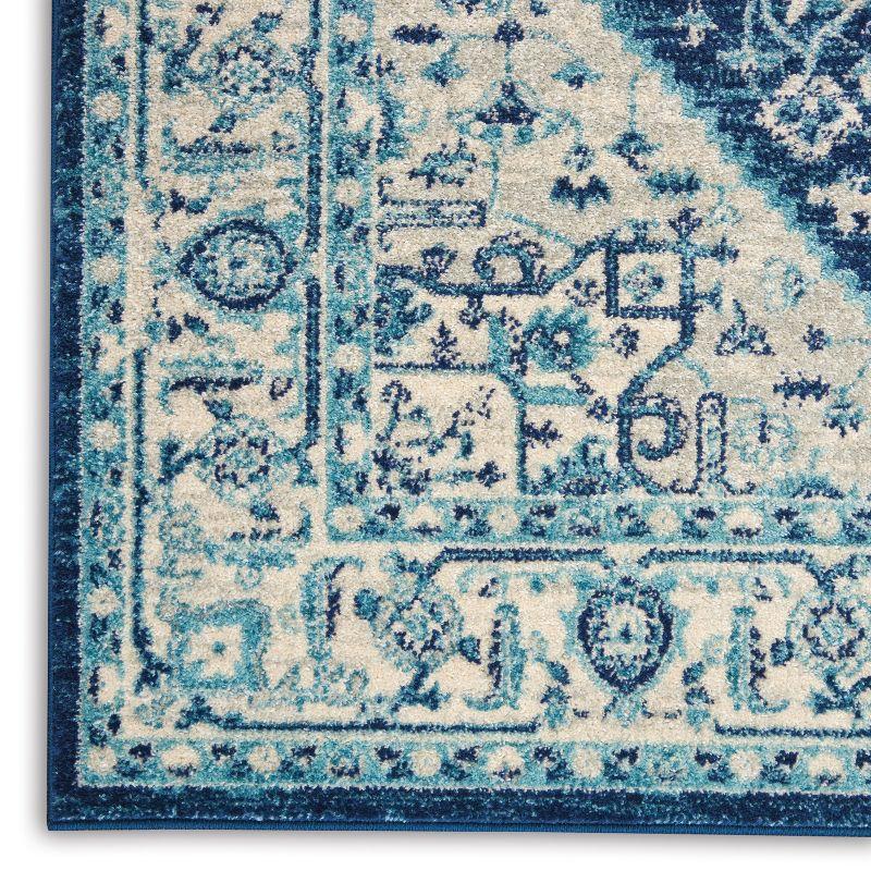 Nourison Tranquil Persian Indoor Rug Ivory Navy 4' x 6'
