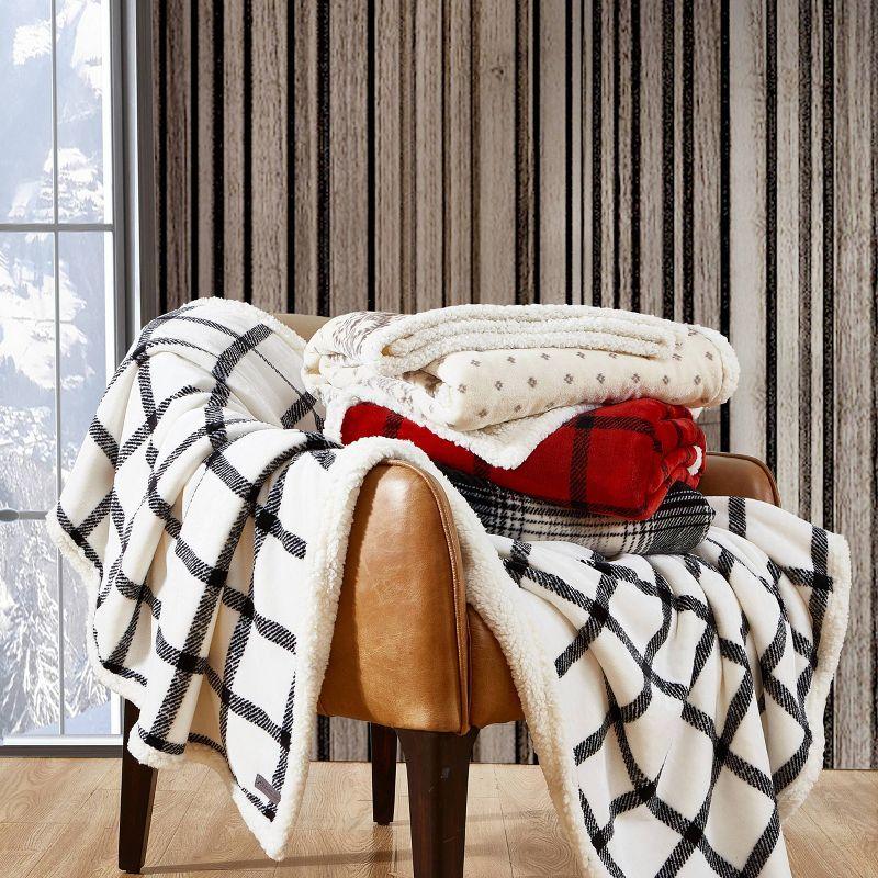 Eddie Bauer Eddie Bauer Printed Plush Fleece/Sherpa Throw Blankets