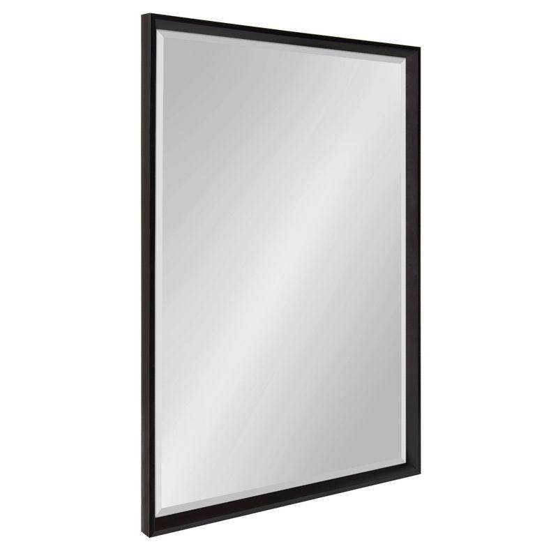 26"x38" Calter Framed Wall Mirror Black - Kate and Laurel: Modern Rectangular, No Assembly Required
