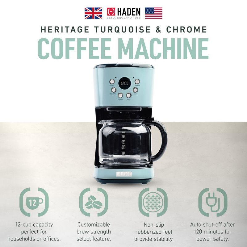 Haden Coffee Machine, 12 Cup Programmable Drip Coffee Maker