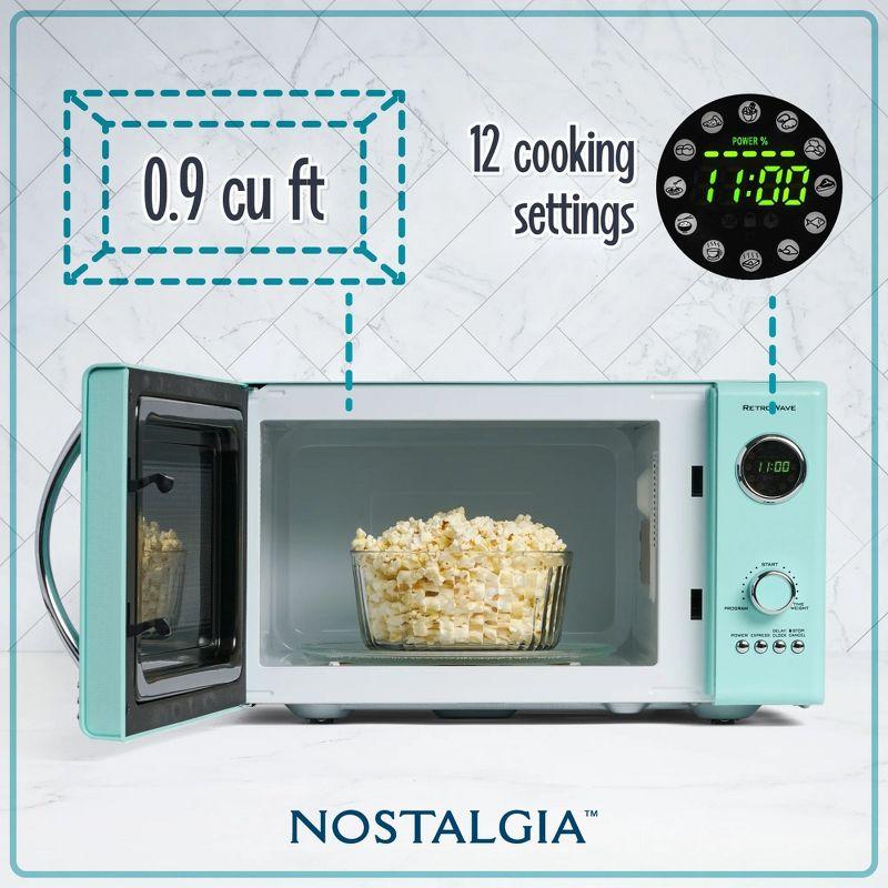 Nostalgia Retro 19" 0.9 cu ft. 800-Watt Countertop Microwave Oven