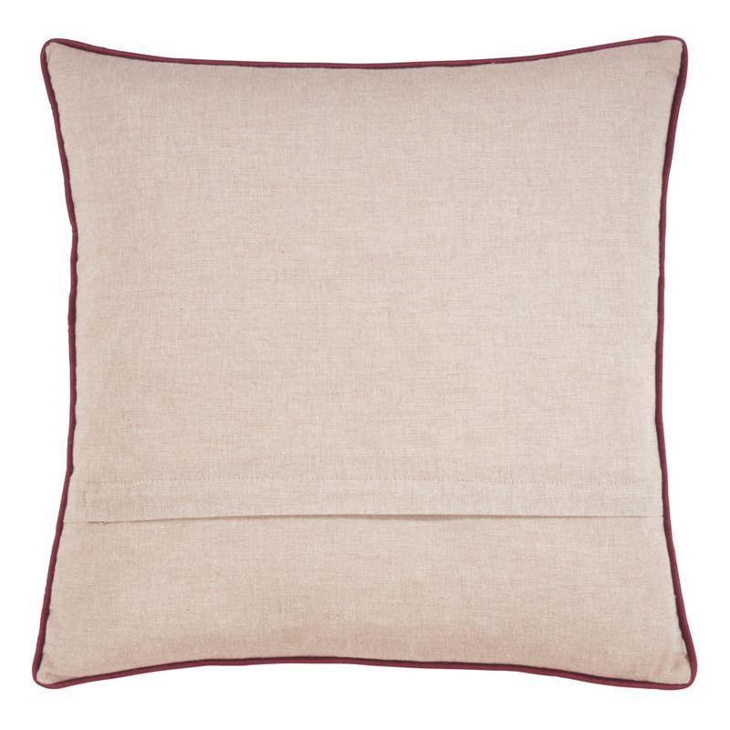 Merry Christmas Natural Poly Filled Square Pillow