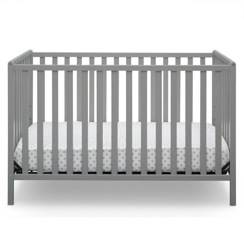 Delta Children Grey 4-in-1 Convertible Crib with Adjustable Mattress Heights