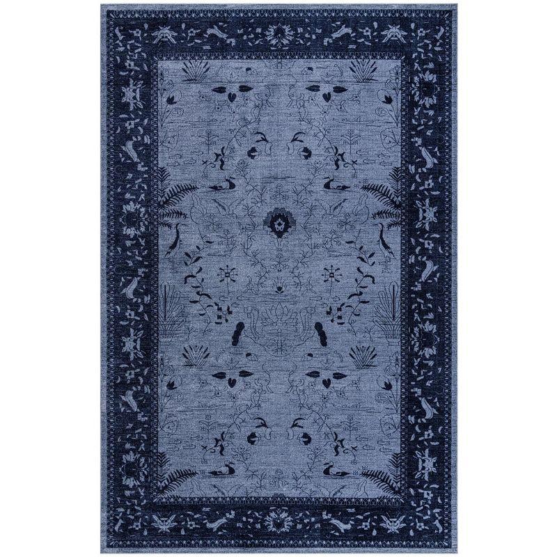 Unique Loom 10' 6 x 16' 5 Blue La Jolla Floral Area Rug
