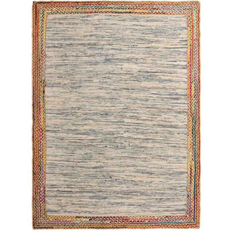 Gracie Oaks Elledge Hand Braided Jute Yellow/Natural/Gray Area Rug