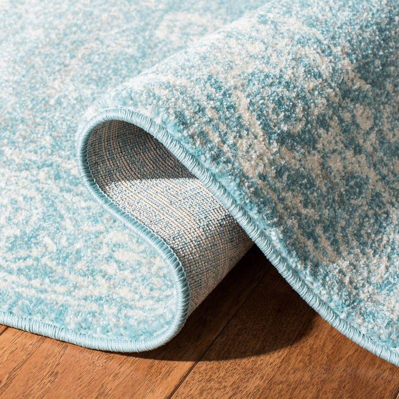 Evoke EVK270 Power Loomed Area Rug Light Blue / Ivory 4' X 6' - Safavieh.