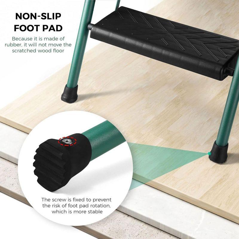 Delxo 3 - Step Steel Lightweight Folding Step Ladder