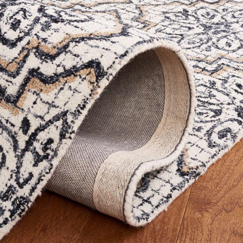 Abstract ABT201 Handmade Indoor Accent Rug - Ivory/Navy - 3'x5' - Safavieh