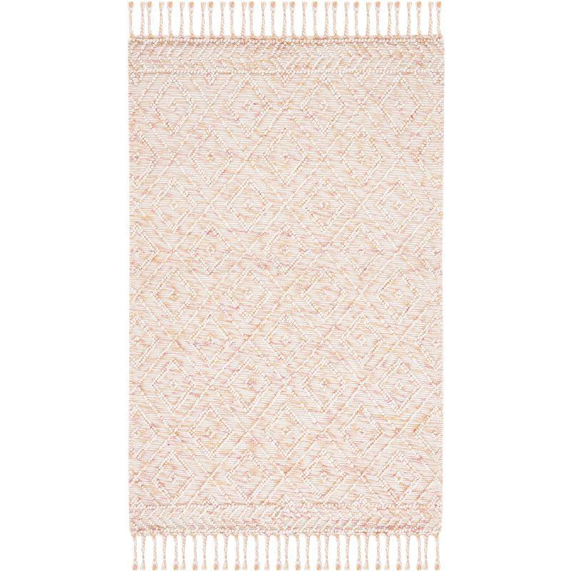 Ivory Hand-Tufted Wool Rectangular Area Rug 6' x 9'