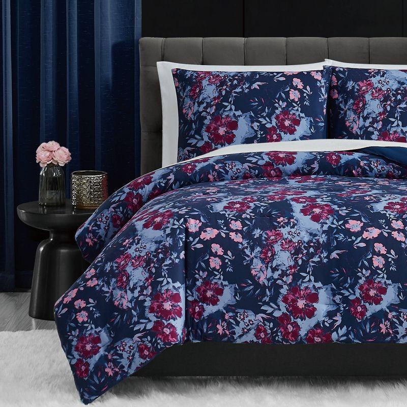 Badgley Mischka Sateen Floral Comforter Set