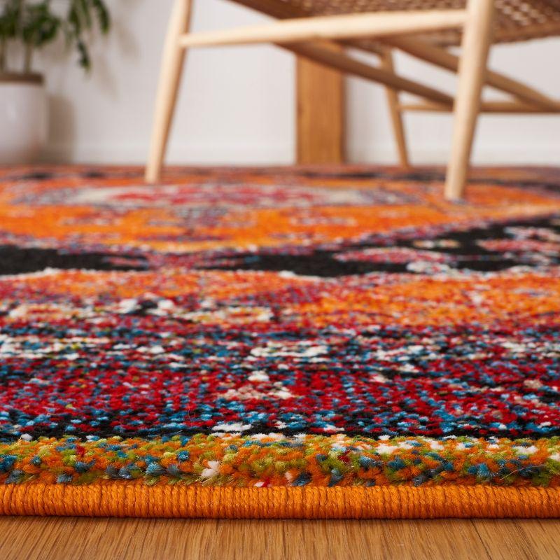 Vintage Hamadan VTH204 Power Loomed Indoor Runner Rug - Orange/Black - 2'3"x8' - Safavieh