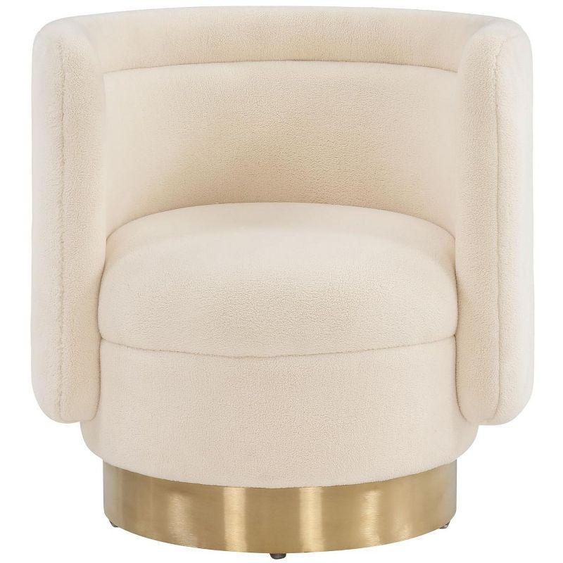 Everly Quinn Tews 29.7" Wide Polyester Swivel Barrel Chair | Wayfair