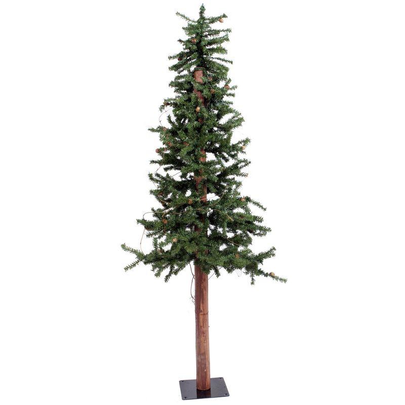 5' Green Pine Artificial Christmas Tree with Pine Cones and Vine Accents