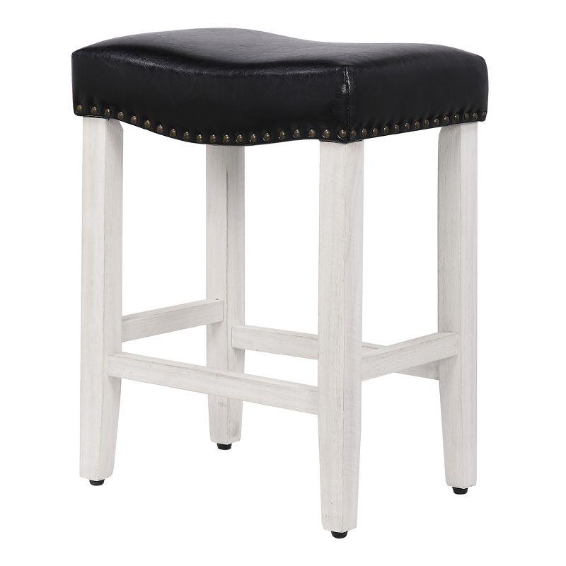 WestinTrends 29" Upholstered Saddle Seat Bar Stool (Set of 2)