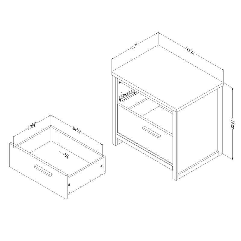 Lensky 2 Drawer Nightstand