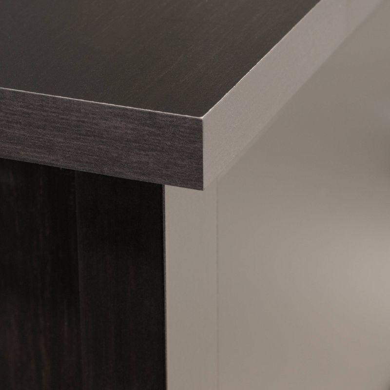 2 Drawer County Line Lateral File Cabinet Estate Black - Sauder: Modern Style, MDF, Paper Laminate Surface