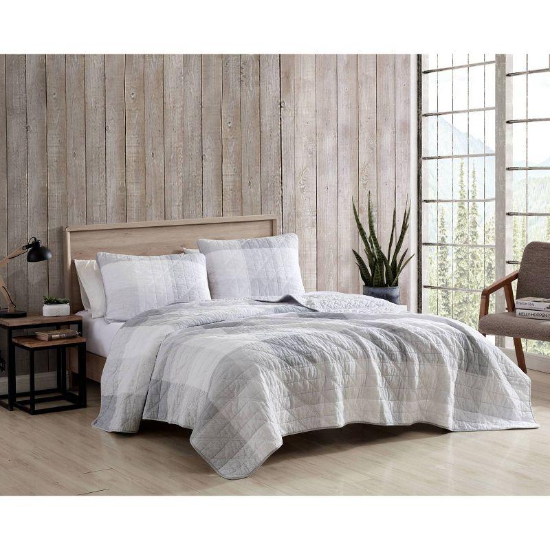 Eddie Bauer Eddie Bauer Boulder Plaid Cotton Green Quilt Set