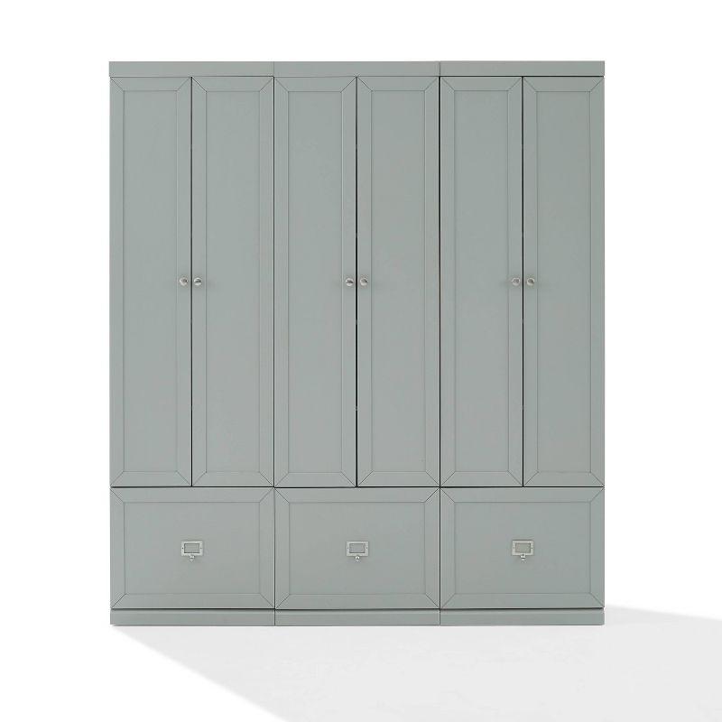 3pc Harper Entryway Set with 3 Pantry Closets Gray - Crosley