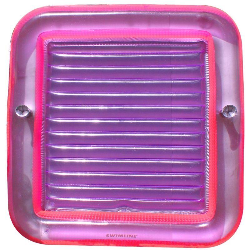 Pink and Purple Inflatable Pool Lounger with Pillows