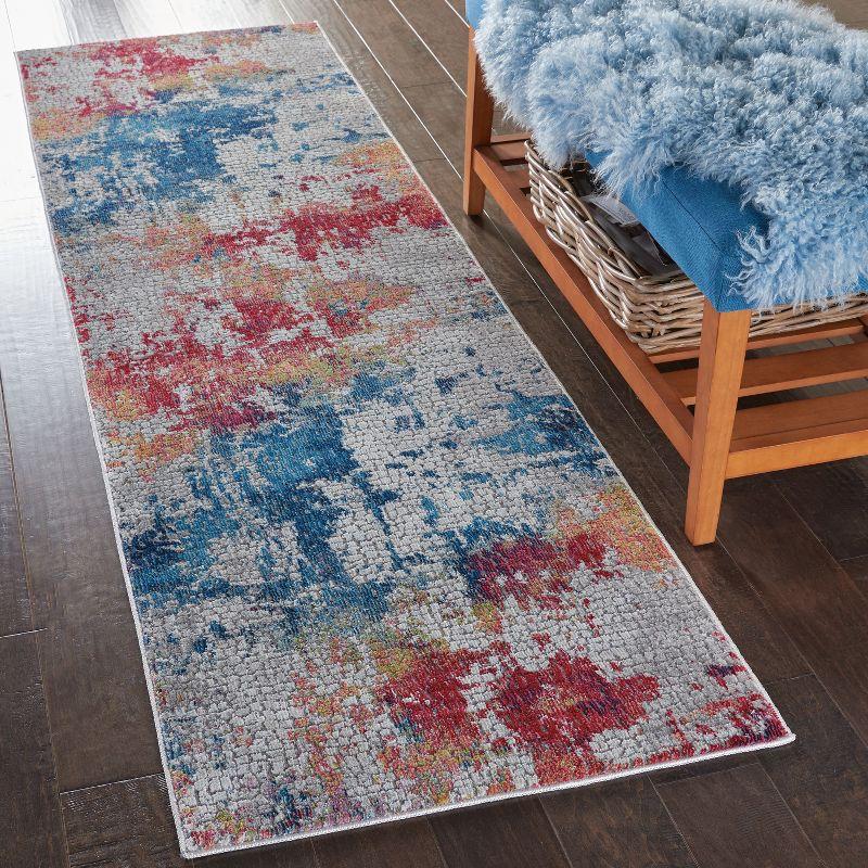 Global Vintage GLB10 Multicolor Area Rug Abstract Artistic Brushstroke By Nourison