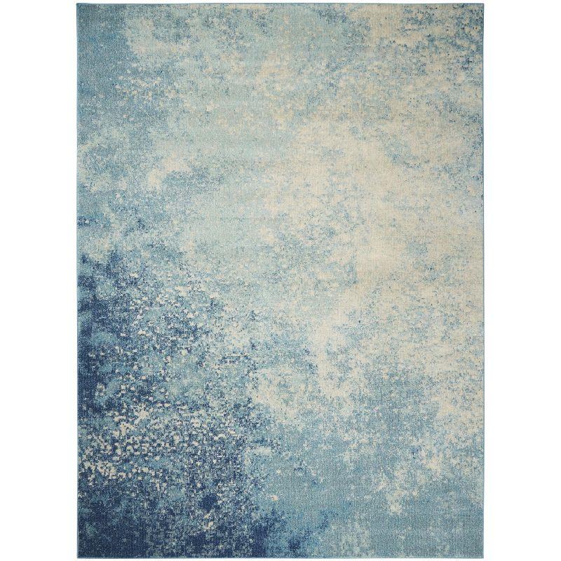 Nourison Passion Colorful Area Rug Navy Light Blue 9' x 12'