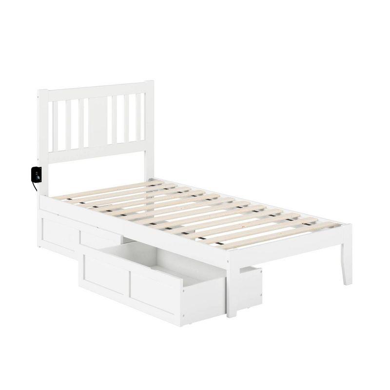 Tahoe Twin Mission-Style Bed with USB Charger & Storage Drawers