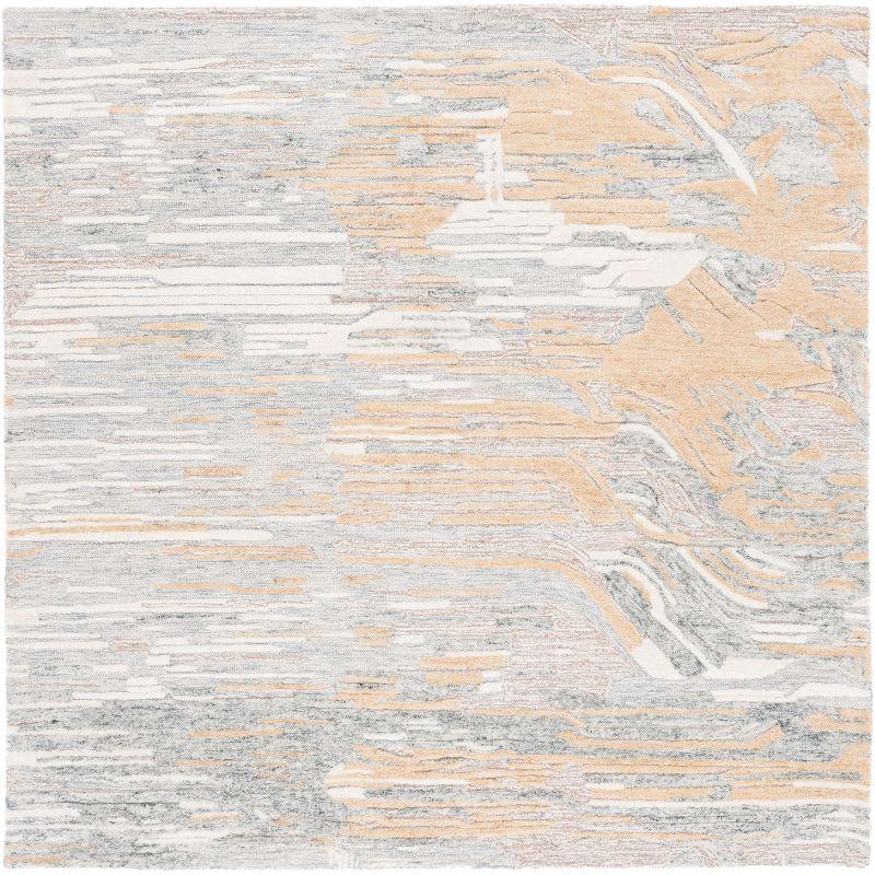 Metro MET902 Hand Tufted Indoor Area Rug - Natural/Gold - 6'x6' - Safavieh