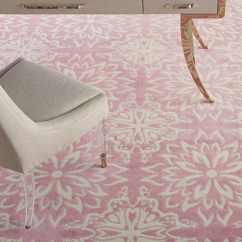 Nourison Jubilant 7' x 10' Ivory Pink Farmhouse Indoor Rug